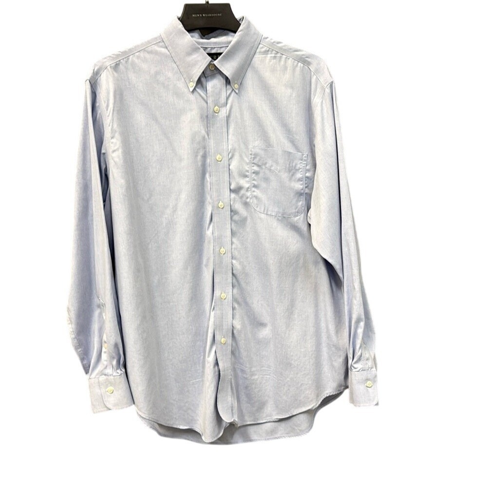Lauren Ralph Lauren Mens Non Iron Button Down Oxford Shirt Light Blue 17 34/35